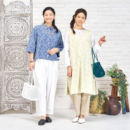 Leaf Embroidery Shirt