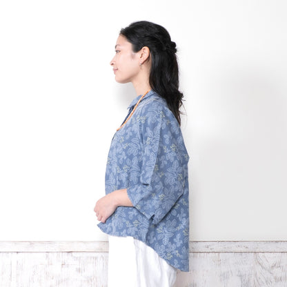 Leaf Embroidery Shirt