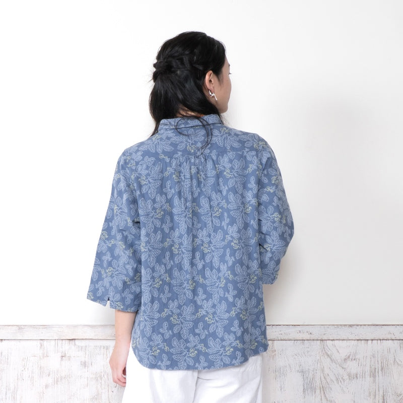 Leaf Embroidery Shirt