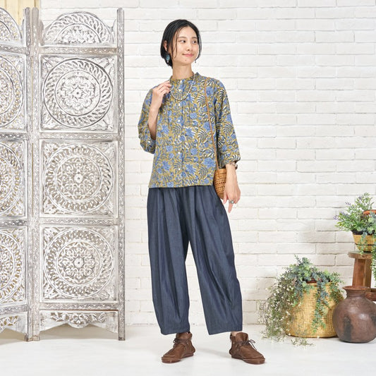 Floral Block Print Blouse