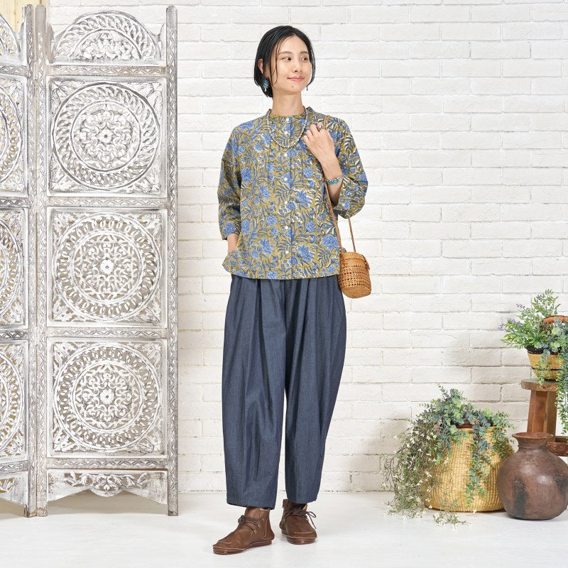 Floral Block Print Blouse