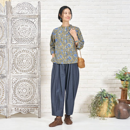 Floral Block Print Blouse