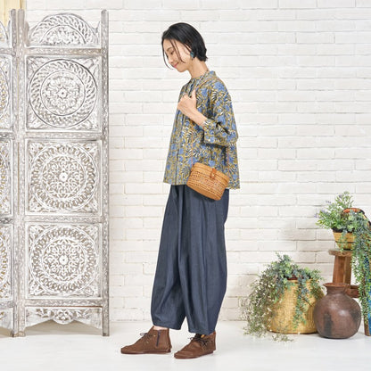 Floral Block Print Blouse