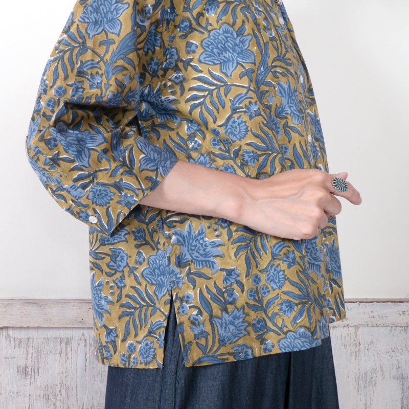 Floral Block Print Blouse