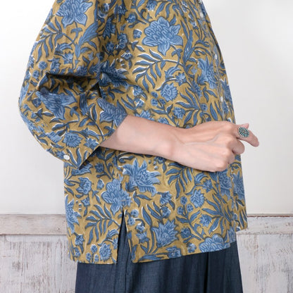 Floral Block Print Blouse