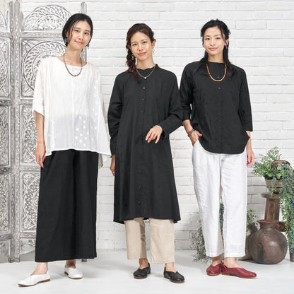 Front-Open Dot Switch Dress