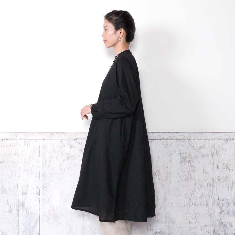 Front-Open Dot Switch Dress