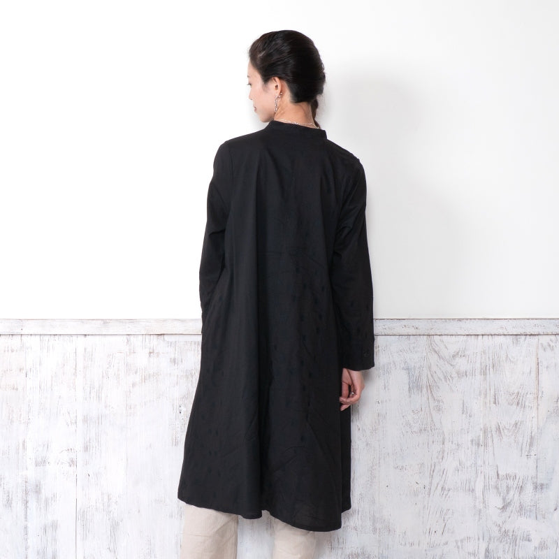 Front-Open Dot Switch Dress