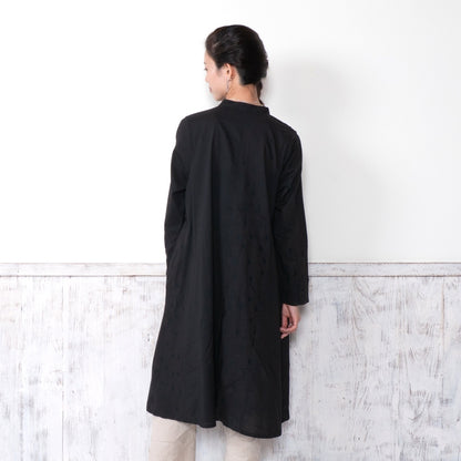 Front-Open Dot Switch Dress