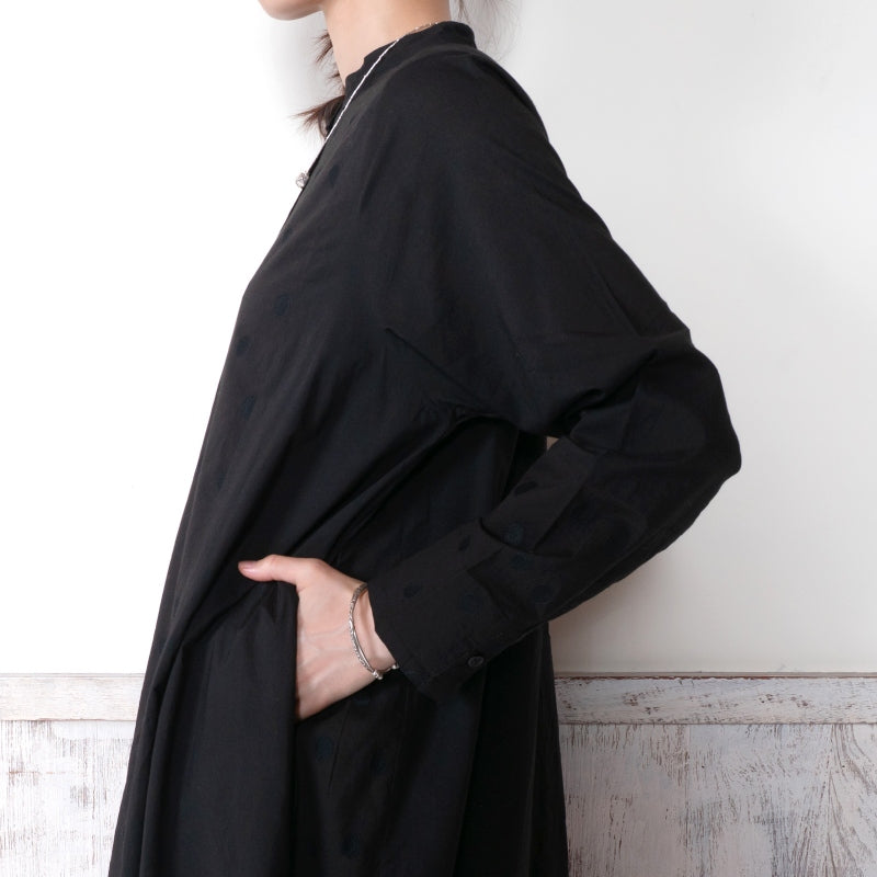 Front-Open Dot Switch Dress