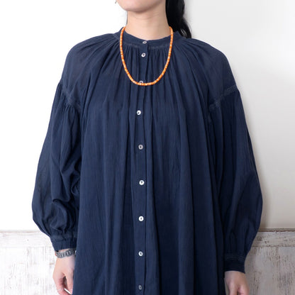 Cotton Gauze Shirring Gather Blouse