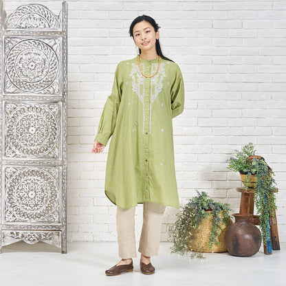 Lucknow Embroidery Long Blouse