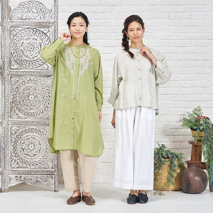 Lucknow Embroidery Long Blouse