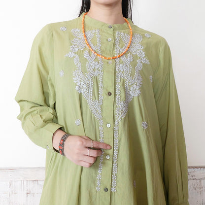 Lucknow Embroidery Long Blouse