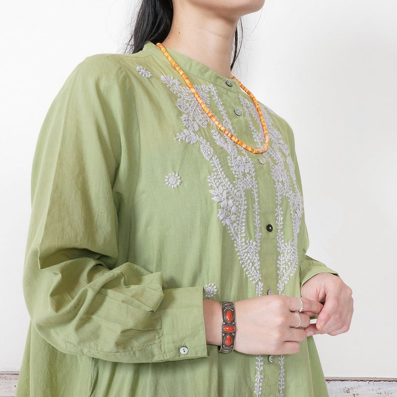 Lucknow Embroidery Long Blouse