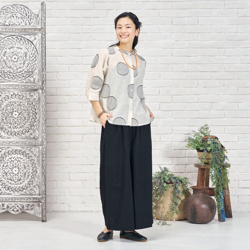 Dot Jacquard Blouse N