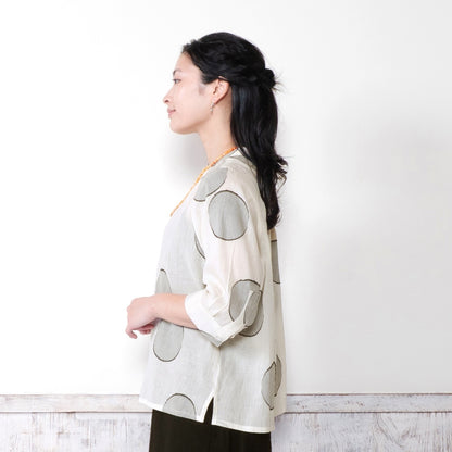 Dot Jacquard Blouse N
