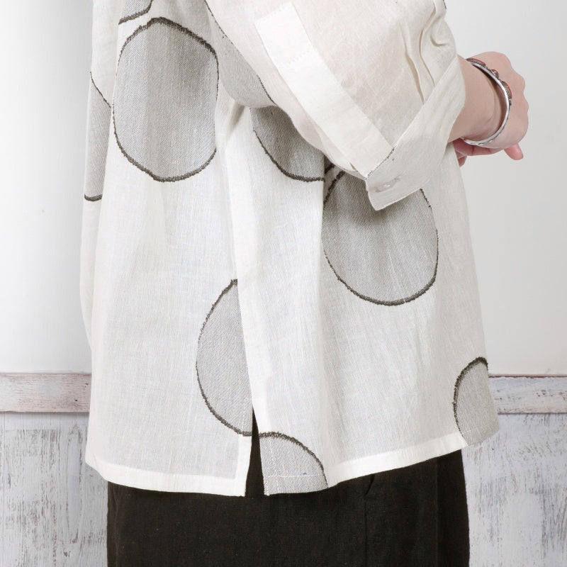 Dot Jacquard Blouse N