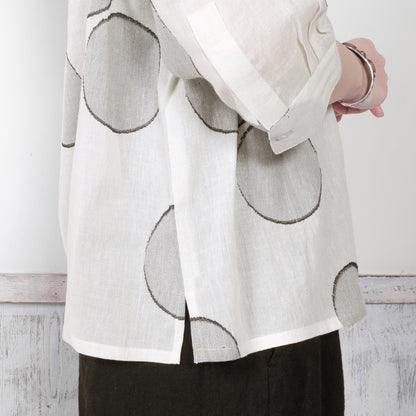 Dot Jacquard Blouse N