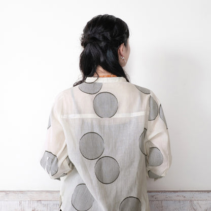 Dot Jacquard Blouse N
