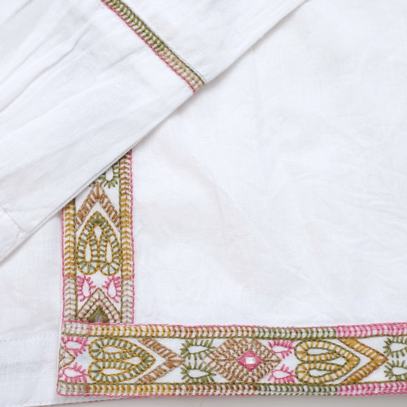 Embroidered Tape Blouse