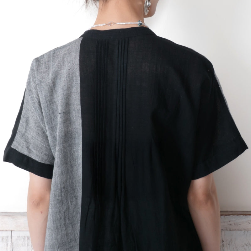 Khadi Border Front-Open Dress