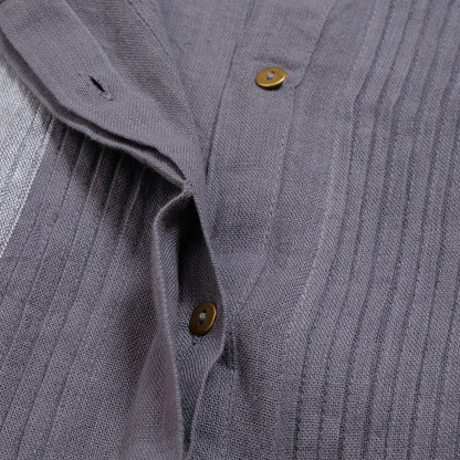 Khadi Border Front-Open Dress