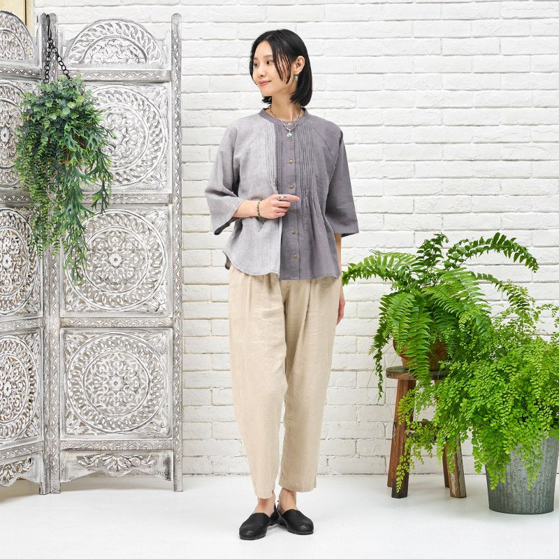 Khadi Border Short Blouse