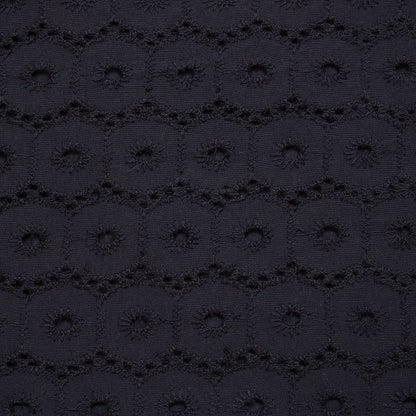Cotton Dot Lace Combo Front Open Dress