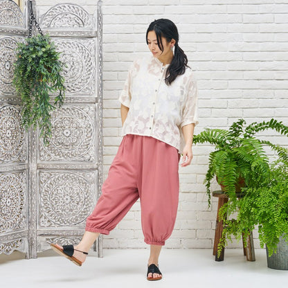 Rayon Jacquard Blouse