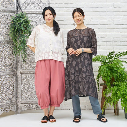 Rayon Jacquard Blouse