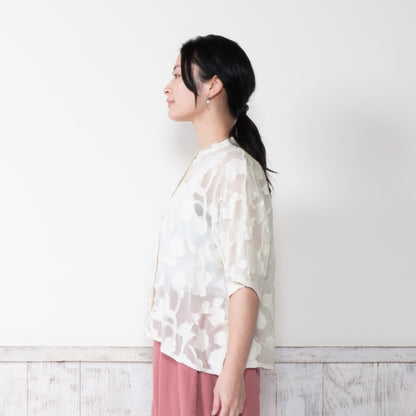 Rayon Jacquard Blouse