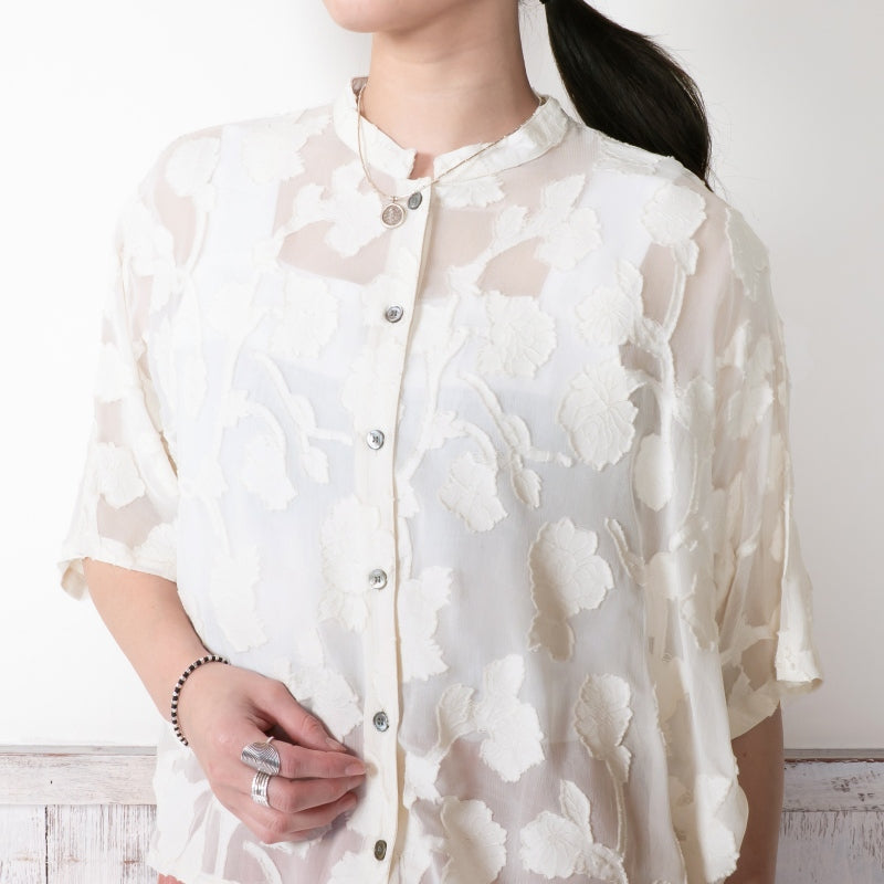 Rayon Jacquard Blouse