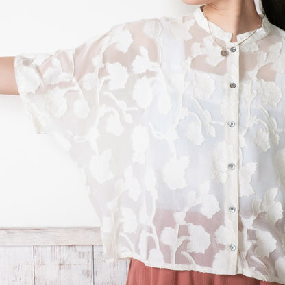 Rayon Jacquard Blouse