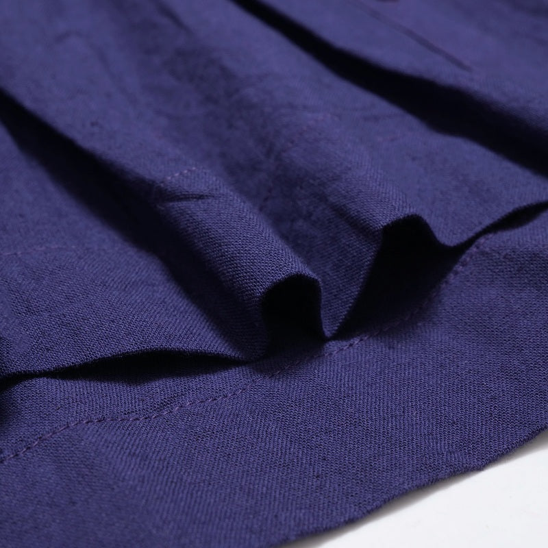 Linen-Blend Pintuck Front Open Dress