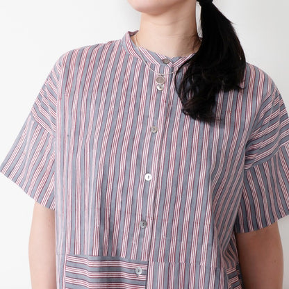 Block Print Stripe Short Blouse