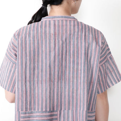 Block Print Stripe Short Blouse