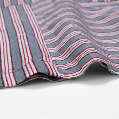 Block Print Stripe Front Open Dress