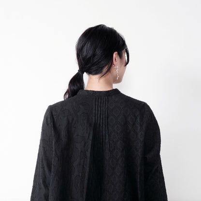 Cotton Jacquard Combo Blouse