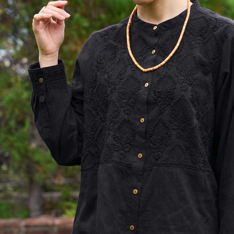 Cotton Lucknow Embroidery Blouse
