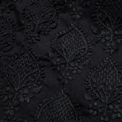 Cotton Lucknow Embroidery Front-Open Dress