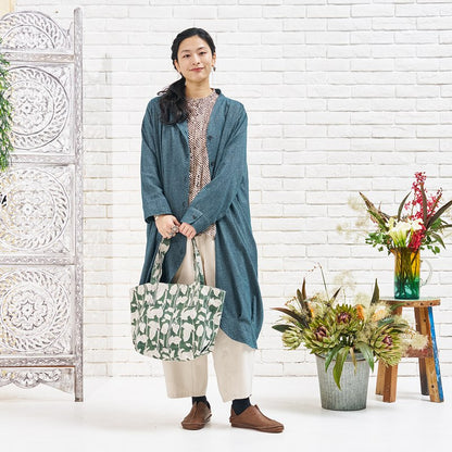 Cotton Melange Long Jacket