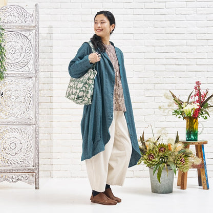 Cotton Melange Long Jacket