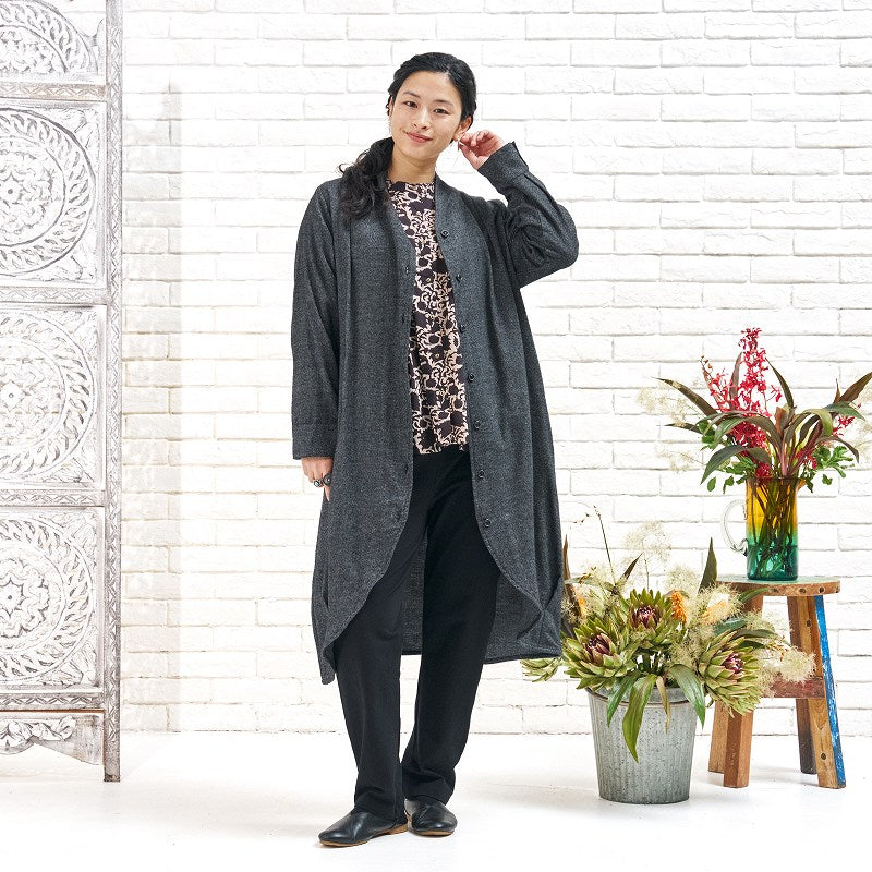 Cotton Melange Long Jacket