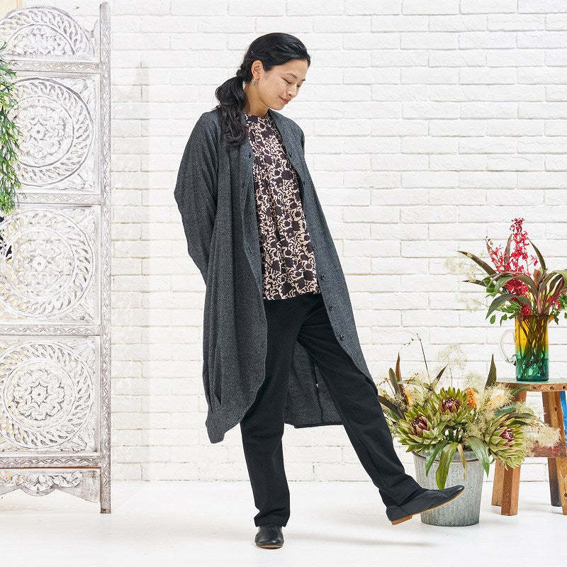 Cotton Melange Long Jacket