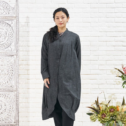 Cotton Melange Long Jacket