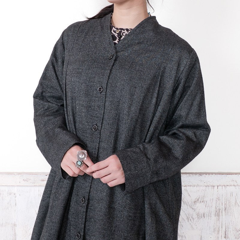 Cotton Melange Long Jacket