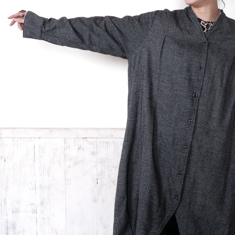 Cotton Melange Long Jacket