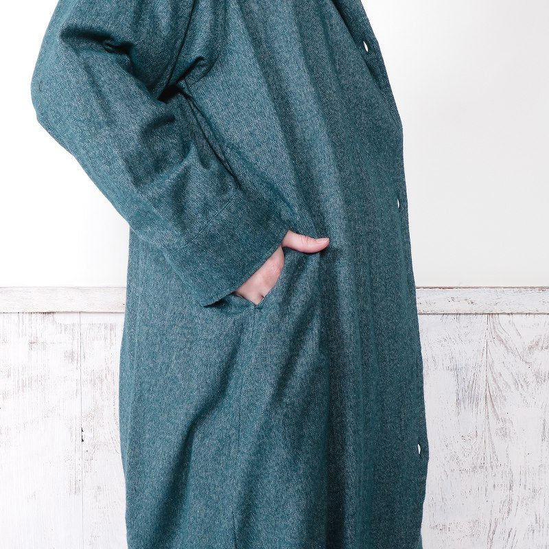 Cotton Melange Long Jacket