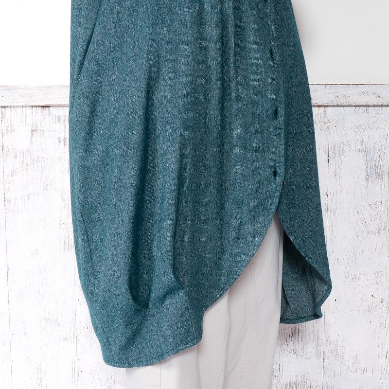 Cotton Melange Long Jacket